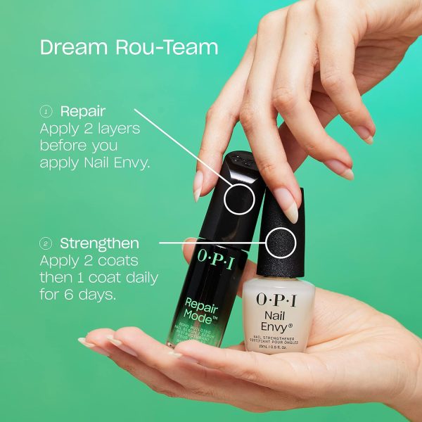 OPI Nail Envy Nail Strengthener | Clear & Opaque Crème Nail ... - Image 6