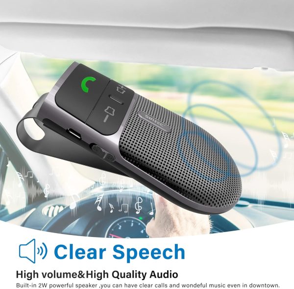 Bluetooth Car Speaker for Cell Phone, SUNITEC Hands Free Blu... - Image 8
