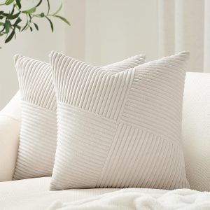 Topfinel Cream White Decorative Neutral Throw Pillow Covers ...