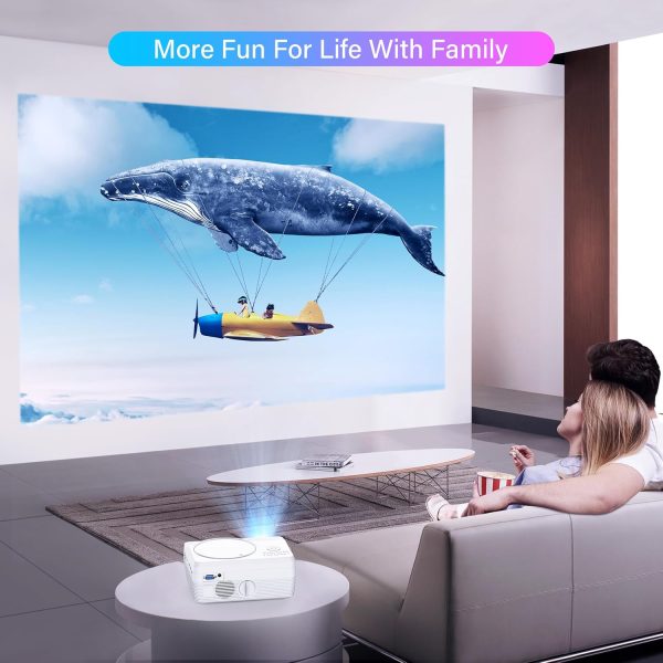 Full HD WiFi Bluetooth Projector Built in DVD Player, 9800LM... - Image 7