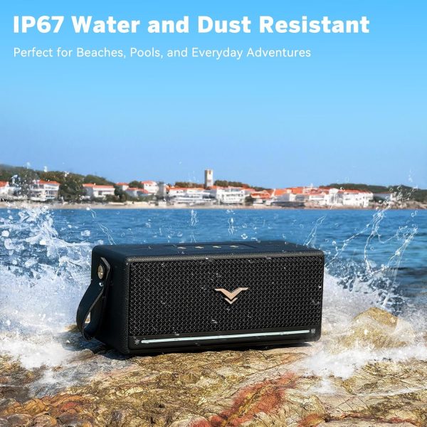 Bluetooth Speaker, 80W Peak Retro Speakers Bluetooth Wireles... - Image 4