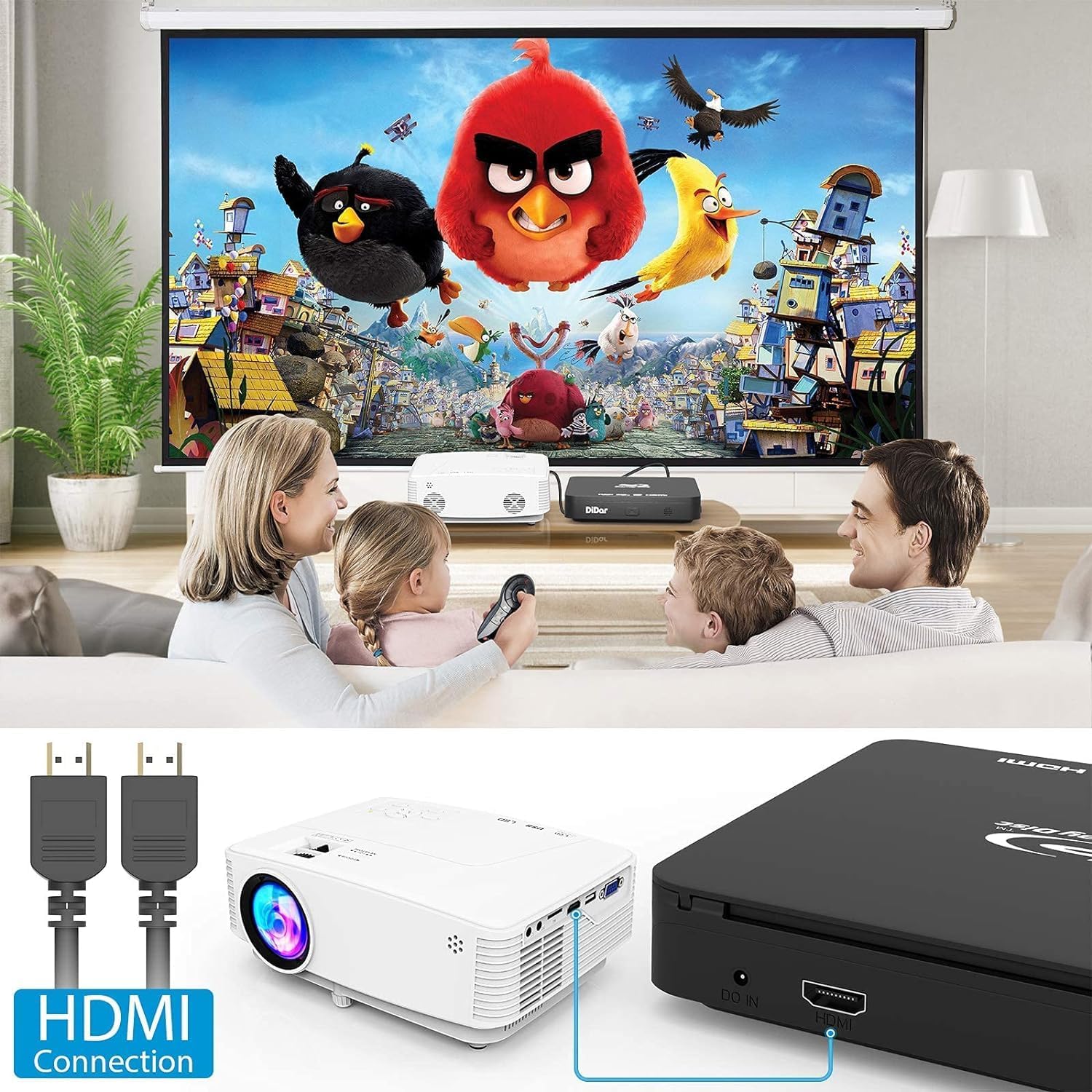 Super Mini Blu-ray HD DVD for TV, 1080P Blue-ray Home Theate…