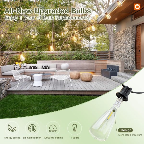 addlon 48FT Solar Lights Outdoor Waterproof,String Lights Ou... - Image 8