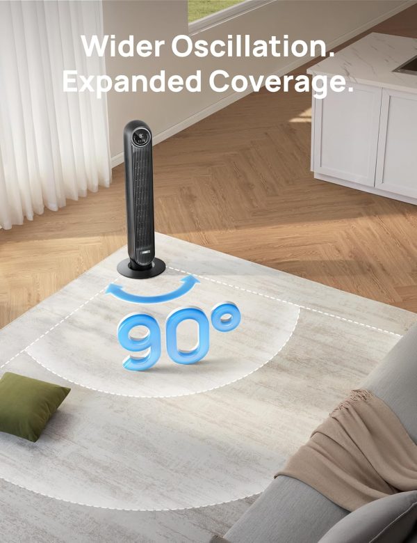 Dreo Tower Fan for Bedroom, Smart Oscillating Quiet Floor Fa... - Image 5