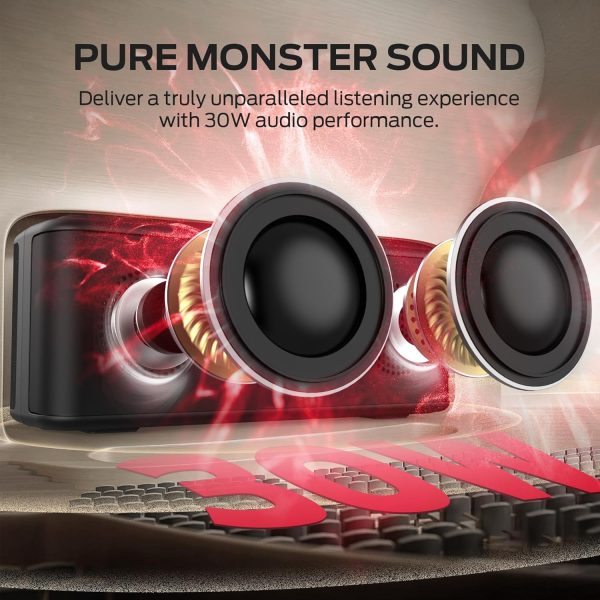Monster Shock Plus Bluetooth Speaker, Portable Speaker with ... - Image 2
