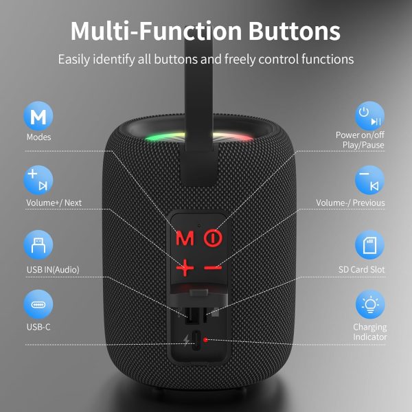 Oraolo Bluetooth Speaker, Portable Bluetooth Speakers with I... - Image 6