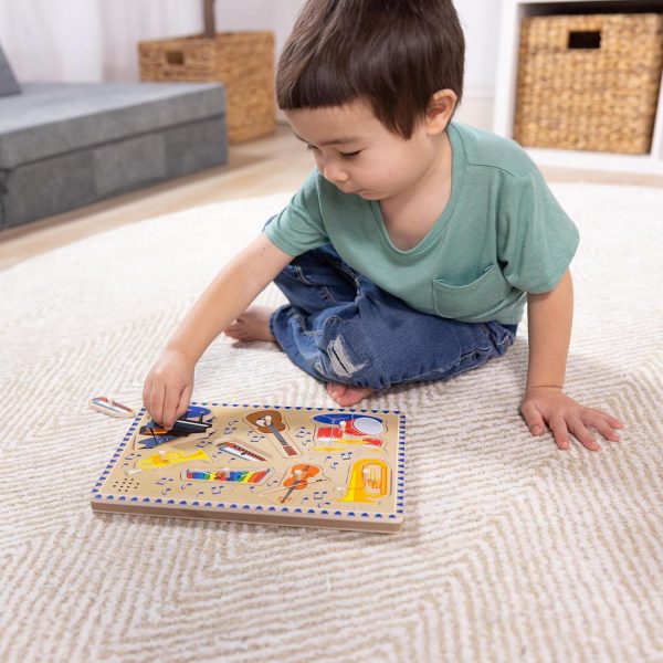 Melissa & Doug Musical Instruments Sound Puzzle - Wooden Peg... - Image 2