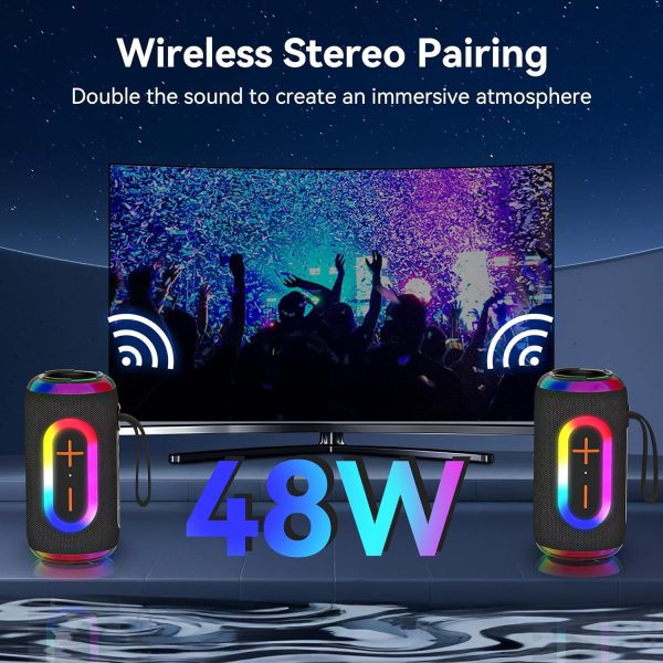 Oraolo Bluetooth Speaker, Portable Speaker with 24W Loud Ste... - Image 3