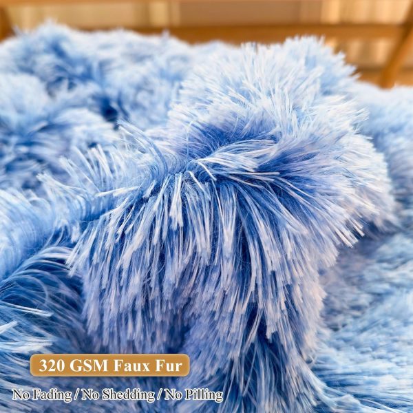 XeGe Faux Fur Comfy Bean Bag Cover(No Filler), Fluffy Stuffe... - Image 6
