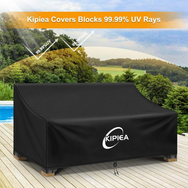 Kipiea Patio Sofa Cover, Heavy Duty 420D Outdoor Couch Cover... - Image 7