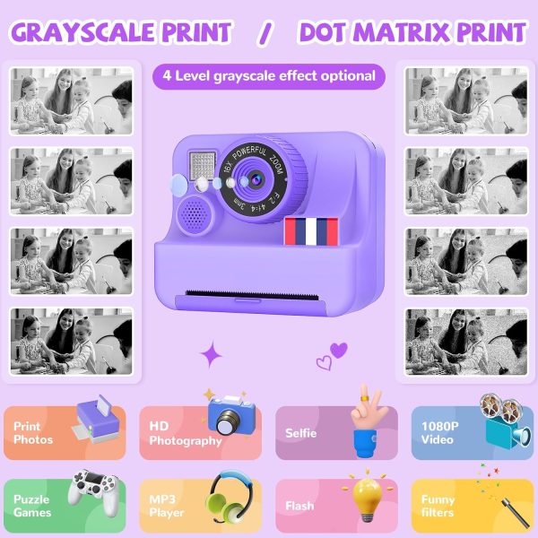 Yosfeng Instant Print Camera for Kids, Christmas Birthday Gi... - Image 2