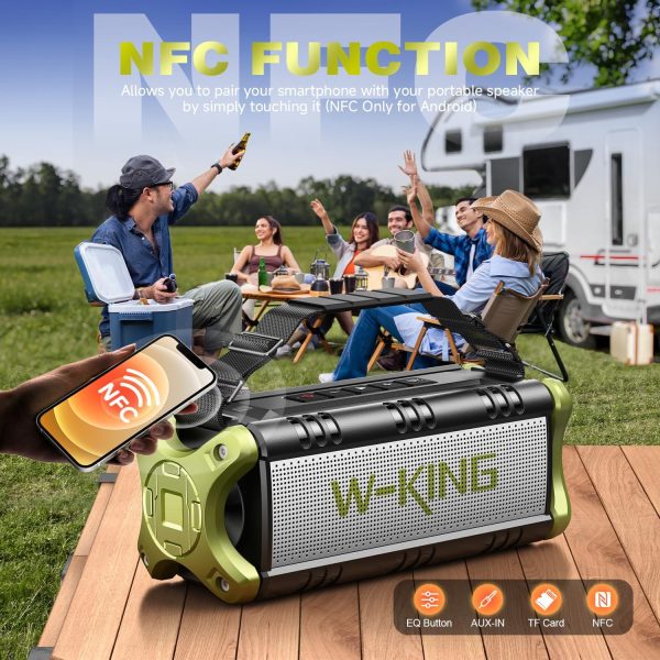 W-King 90W Peak Bluetooth Speaker, Portable Speakers Bluetoo... - Image 7