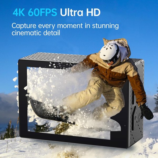 Action Camera 4K 60FPS Underwater Camera, Speed 20 Waterproo... - Image 2