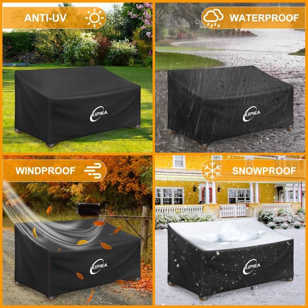 Kipiea Patio Sofa Cover, Heavy Duty 600D Outdoor Couch Cover... - Image 8