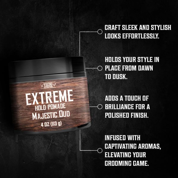 Viking Revolution Majestic Oud Hair Pomade for Men - Extreme... - Image 3