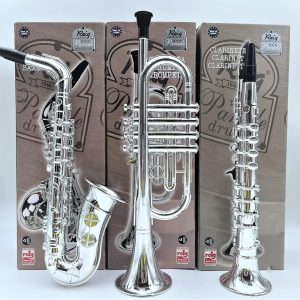 Toy Instruments Set Trumpet, Saxophone and Clarient with Sta...