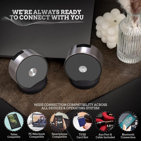 Stereo Bluetooth Speakers - Wireless Computer Speaker for De... - Image 8