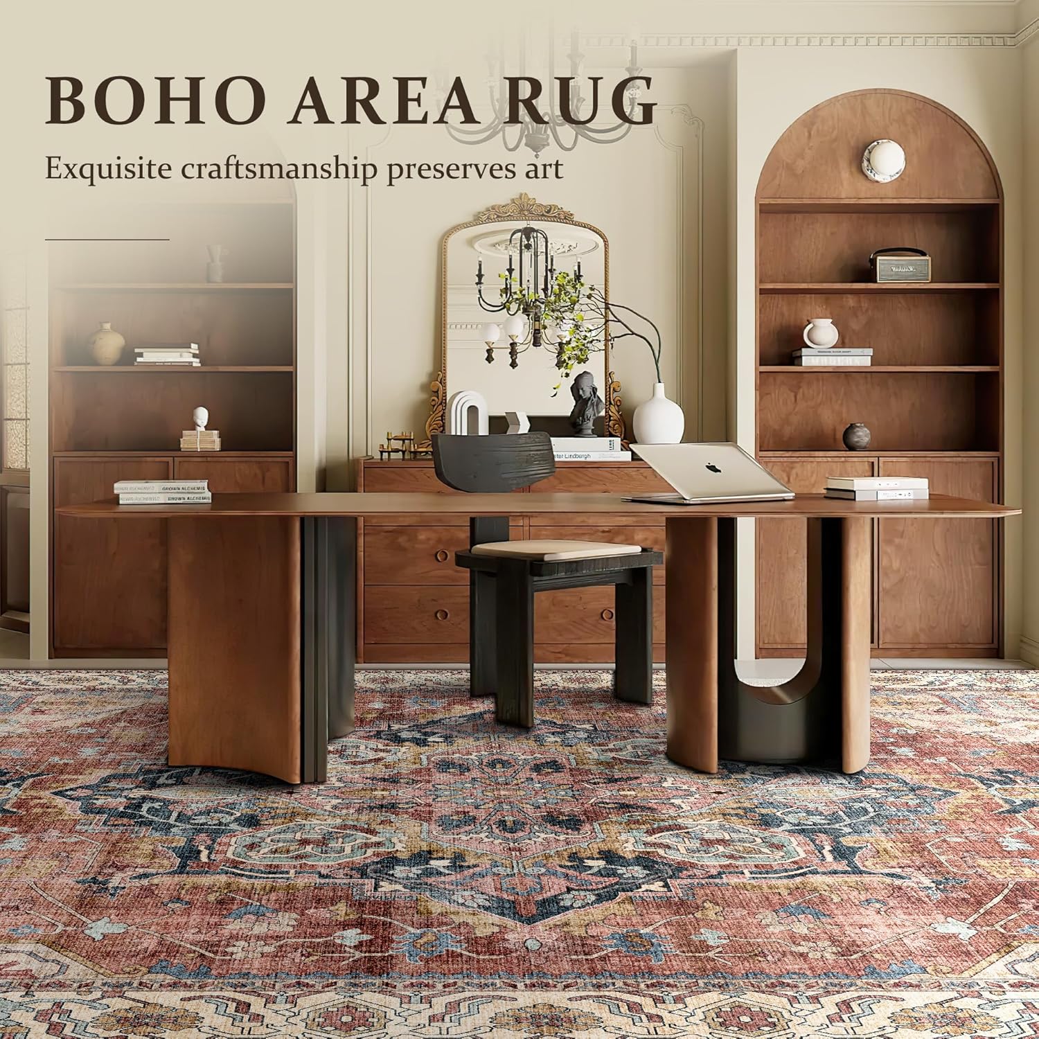 8×10 Washable Large Boho Area Rug for Living Room Bedroom Of…