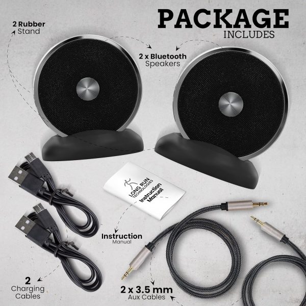 Bluetooth Speaker Set: Wireless Stereo Dual Pairing Portable... - Image 9