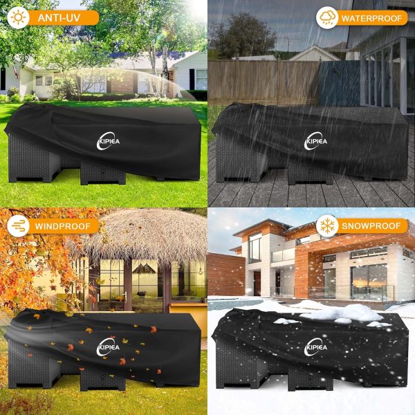 Kipiea 600D Patio Furniture Covers Waterproof Winter, Outdoo... - Image 6