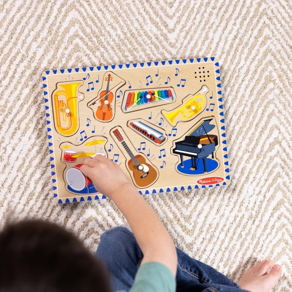 Melissa & Doug Musical Instruments Sound Puzzle - Wooden Peg... - Image 7