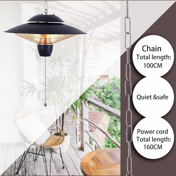 DONYER POWER Electric Patio Heater 1500W Waterproof for Outd... - Image 4