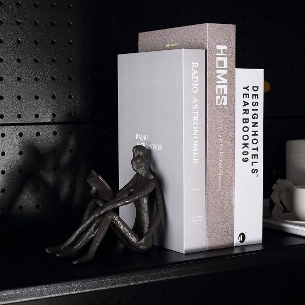 Ambipolar Romantic Reading Couple Bookshelf Decor, Cast Iron... - Image 5