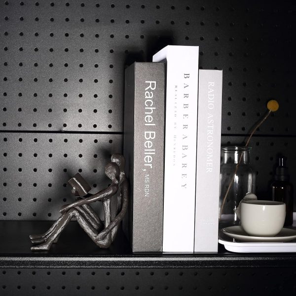 Ambipolar Romantic Reading Couple Bookshelf Decor, Cast Iron... - Image 3