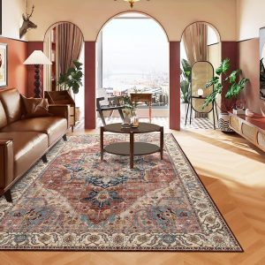 Area Rug 6x9 Boho Large Rug for Living Room Bedroom Deerly O...