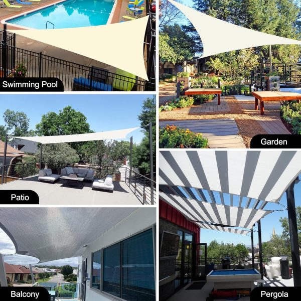 Garden EXPERT 8'x10' Sun Shade Sail Rectangle Canopy Shade C... - Image 8