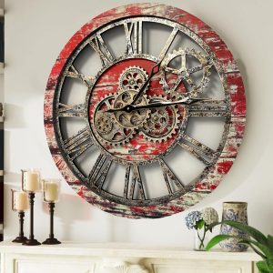 The Gears Clock The Original Real Moving Gear Wall Clock Vin...
