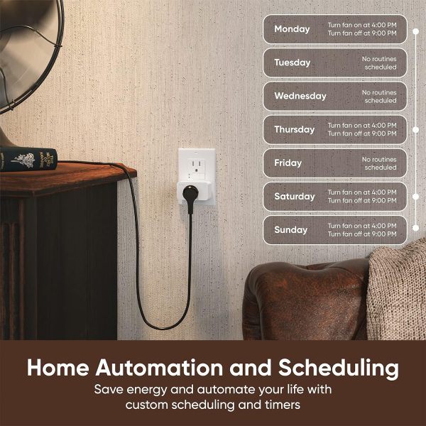 Wyze Labs WLPP1 Wyze Smart Home Plug, Two-Pack, White - Image 3