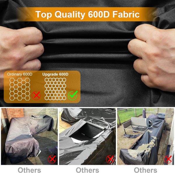 Kipiea 600D L-Shape Outdoor Patio Furniture Covers Waterproo... - Image 6