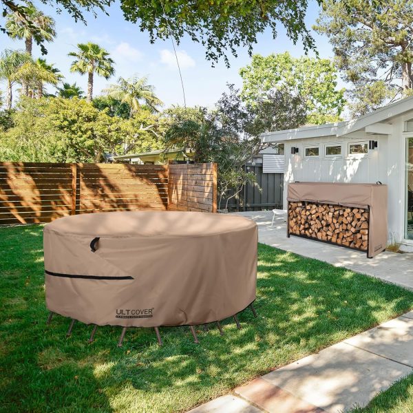 ULTCOVER Round Patio Furniture Cover - Outdoor Waterproof Ta... - Image 8