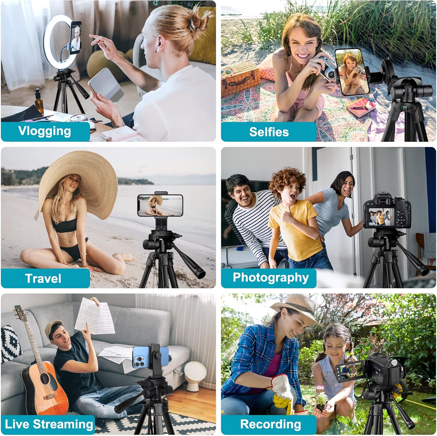 Camera Tripod, 68″ Phone Tripod Stand for Camera Photo Video…