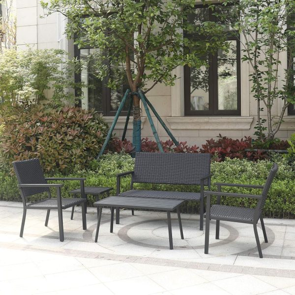 C-Hopetree Outdoor Loveseat Bench Chair for Outside Patio Po... - Image 2
