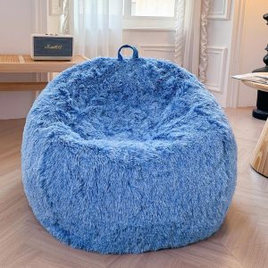 XeGe Faux Fur Comfy Bean Bag Cover(No Filler), Fluffy Stuffe...
