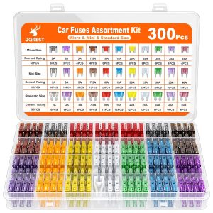 JOREST 300Pcs Car Fuses Assortment Kit,160 Mini Blade Fuses ...