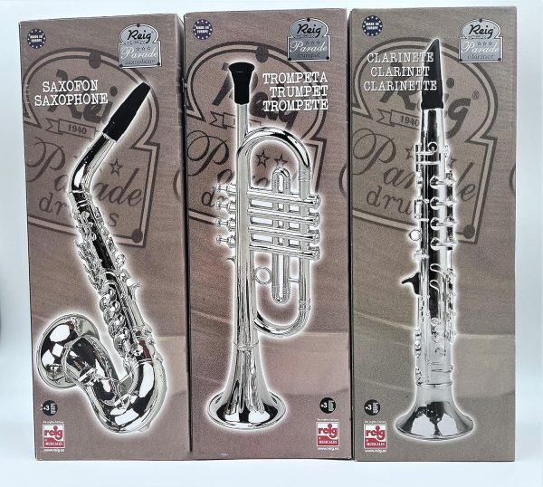 Toy Instruments Set Trumpet, Saxophone and Clarient with Sta... - Image 2